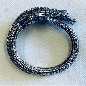 Brighton Later Gator Hinged Bangle Bracelet